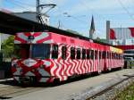 FW - Regio nach Frauenfeld mit dem Triebwagen Be 4/4 11 zusammen mit dem Steuerwagen Bt 114 im Bahnhof von Wil am 11.05.2010