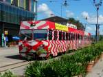 FW -  Steuerwagen Bt 113 und Triebwagen Be 4/4 11 vor dem SBB Bahnhof in der Stadt Frauenfeld am 28.08.2011