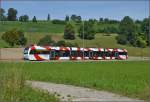 Triebwagen der Frauenfeld-Wil-Bahn ABe 4/8 bei Lüdem.