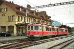 Be 4/4 133 + Bt 262 in Chtel-St. Denis (13. Mai 1993)