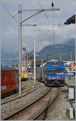 Der ehemalige CEV MVR Be 2/6 7004  Montreux  fährt bei der MIB als Be 2/6 13 und dies in einem sehr gefälligen blauen Farbkleid, was jedoch nicht darüber hinweg half, dass der Zug in