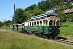 Jubiläum - 175 Jahre Schweizer Bahnen
Region Ost
Bahnwelt entdecken, erleben, erkunden
Natürlich auch die historischen Züge der Appenzeller Bahnen (AB) in Herisau am 12. Juni 2022.
Foto: Walter Ruetsch