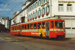 TB: Die BDe 4/8 21-25 prägten mit ihrem orangen Anstrich von 1975 bis 2004 das Bild der Trogenerbahn.