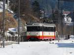 TRN 1000 mm - Triebwagen BDe 4/4 3 unterwegs bei Le Locle am 12.02.2012