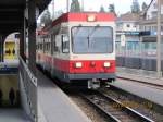 Waldenburgerbahn     bei der einfahrt in den Bahnhof Liestal