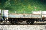 WB - Kklm 306 am 08.05.1993 in Liestal - Niederbordwagen - SIG - Baujahr 1880 - Gewicht 2,30t - Zuladung 5,00t - LP 4,70m - zulssige Geschwindigkeit km/h 50.