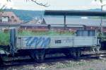 WB - Kklm 311 am 09.05.1993 in Liestal - Niederbordwagen - SIG - Baujahr 1906 - Gewicht 2,60t - Zuladung 5,00t - LP 5,30m - zulssige Geschwindigkeit km/h 50 - =07.02.1983.
