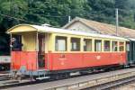 WB - B 47 am 08.09.1990 in Waldenburg - Personenwagen - SWS - Baujahr 1937- 10,00t - Sitzpltze 2.Klasse 42 - LP 13,20m - zulssige Geschwindigkeit 55 km/h - =12.04.1988.