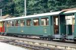 WB - B 48 am 08.09.1990 in Waldenburg - Personenwagen - SWS - Baujahr 1937- 10,00t - Sitzpltze 2.Klasse 42 - LP 13,20m - zulssige Geschwindigkeit 55 km/h - =23.03.1988.