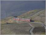 2 BDhe 4/8 auf Talfahrt zwischen Eigergletscher und Kleine Scheidegg.