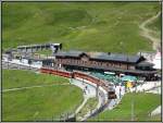 Der Bahnhof der Jungfraubahn auf der Kleinen Scheidegg, aufgenommen am 19.07.2010.