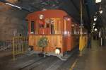 Der historische  Rowanzug  in der hchsten Bahnstation Europas Jungfraujoch  auf 3454 m..M.Entwickelt wurde diese Zugkomposition vom Englnder W.R.Rowan   im Jahr 1906.