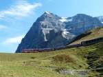 JB - Triebwagen Bhe 4/8 216 zusammen mit dem Bhe 4/8 218 unterwegs auf die Kleine Scheidegg am 16.09.2011