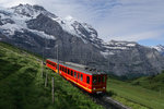 BDhe 2/4 202 und Bt 26 auf Manöver-Fahrt (Kleine Scheidegg, 09.07.2016).