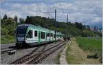 Die LEB RBe 4/8 43 und 47 erreichen als Regionalzug 241 nach Cheseaux den Bahnhof von Jouxtens-Mézery. 

22. Juni 2020