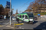 Stadtstrecke der LEB in der Avenue d'Echallens zwischen Lausanne-Chauderon und Montétan am 14. November 2020. Der Streckenabschnitt wird voraussichtlich im Frühjahr 2022 durch einen neuen Tunnel ersetzt.