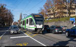 Stadtstrecke der LEB in der Avenue d'Echallens zwischen Lausanne-Chauderon und Montétan am 14.