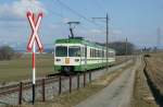 LEB Be 4/8 als Regionalzug 126 von Bercher nach Lausanne Flon bei Assens am 5. Mrz 2010.