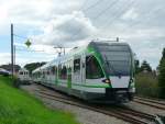 LEB -  Triebwagen RBe 4/8 46 und RBe 4/8 42 bei Assens als Regio nach Echallens am 09.09.2010