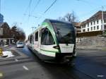 LEB - Triebwagen RBe 4/8  44 unterwegs in Lausanne am 16.02.2013 ..
