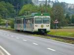 Triebwagen Be 4/8  34 Prilly Kurz vor der Einfahrt in die Kreuzung Cery Fleur de Lys am 03.09.2006