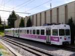 LEB - Triebwagen Be 4/8 36 abgestellt in Echallens am 17.08.2014