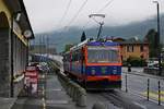 Kurz nach Bhe 4/8 13 verließ Bhe 4/8 14 am 08.05.2019 den Bahnhof Capolago