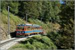 Auf seiner Bergfahrt konnte der MG Beh 4/8 11 auf etwa halbem Weg zwischen Bellavista und Gipfelstation fotografiert werden.
13. Sept. 2013