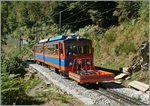Der Monte Generoso Bahn Bhe 4/8 11 auf Bergfahrt oberhalb von Bella Vista.
13. Sept. 2013