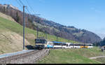 MOB GDe 4/4 6004  Interlaken  mit dem MOB Panoramic D 2111 am 25.