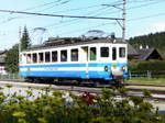 Goldenpass MOB - Fotoextrafahrt mit dem Be 4/4 1003 unterwegs im Bahnhof von Schönried am 26.08.2017