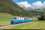 Dampfbahntage Lenk am 3. September 2017: Dieses Jahr standen an den Dampfbahntagen Lenk keine Dampfloks im Vordergrund, sondern die Verabschiedung der Triebwagen ABDe 8/8 4001-4004. ABDe 8/8 4004  Fribourg  auf der Rückfahrt nach Zweisimmen kurz vor St. Stephan.