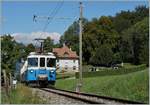 Im Rahmen der Herbst Themen Veranstaltung 2014  Berne en fête  zeigte sich der vor kurzem abgebrochene MOB ABDe 8/8 4003  BERN  bei der Blonay -Chamby Bahn kurz vor Chaulin.