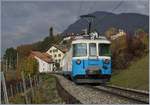 Der MOB ABDe 8/8 4002 fährt als Regionalzug 2332 bei Planchamp Richtung Chernex.