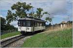 Der MOB Be 4/4 1006 (ex Bipperlisi) als Regionalzug 2331 bei der Haltstelle Châtelard VD.