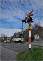 Der MOB Be 4/4 1006 (ex Bipperlisi) ist als Regionalzug 2330 auf der Fahrt von Montreux nach Fontanivent und hat den Halt Planchamp erreicht.