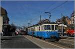 Der formschöne MOB ABDe 8/8 4001 SUISSE wendet als Regionalzug in Chernex für die Rückfahrt nach Montreux.