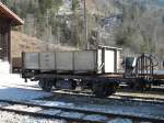 MOB - Gterwagen Kkmu 712 im Bahnhofsareal von Montbovon am 29.03.2008