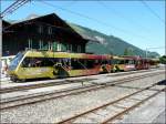 Dieser Triebzug der MOB ist soeben in Lenk im Simmental angekommen und wird etwas spter wieder nach Zweisimmen zurckkehren.