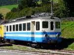 MOB - Triebwagen Be 4/4 1003 abgestellt im Bahnhof Chateau D`Oex am 05.09.2010