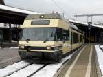 MOB - Triebwagen Be 2/6 7004 im Bahnhof von Montreux am 03.12.2010