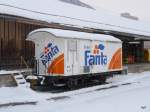 MOB - Gterwagen Typ Gk  513 abgestellt im Zweisimmen am 03.12.2010
