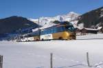 Als der Golden Pass Panoramic auftauchte, war endlich die Sonne gekommen. Rougemont, 31.12.10.