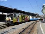 GDe 4/4 6006 ''Login'' am 26.4.2011 in Montreux als ''Golden-Pass CLassic'' nach Zweisimmen.