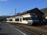 Be 2/6 7001 ''Vevey'' bei der Einfahrt in Blonay am 3.10.2011