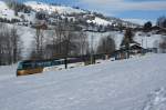 Als der Golden Pass Panoramic am 3.1.11 von Schnried Richtung Gruben fuhr, verschwand die Sonne im fr mich dmmsten Moment hinter einer Wolke.