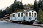 BDe 4/4 18 im Bahnhofsareal von Gstaad als es den Triebwagen noch gab  ..