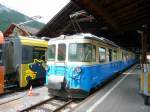 MOB - Triebwagen ABDe 8/8 4002 im Bahnhof von Zweisimmen am 21.07.2012