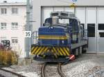 MOB Goldenpass - Diesellok Gm 4/4  2003 abgestellt vor der Werksttte in Chernex am 24.11.2012