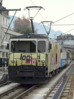 MOB Goldenpass - Lok GDe 4/4 6006 in Montreux am 24.11.2012